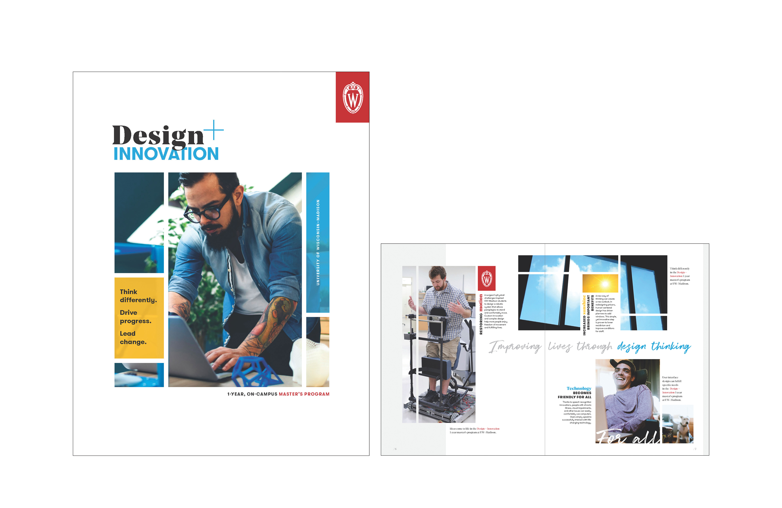University of Wisconsin¬–Madison Design and Innovation program lookbook created by Vendi Advertising