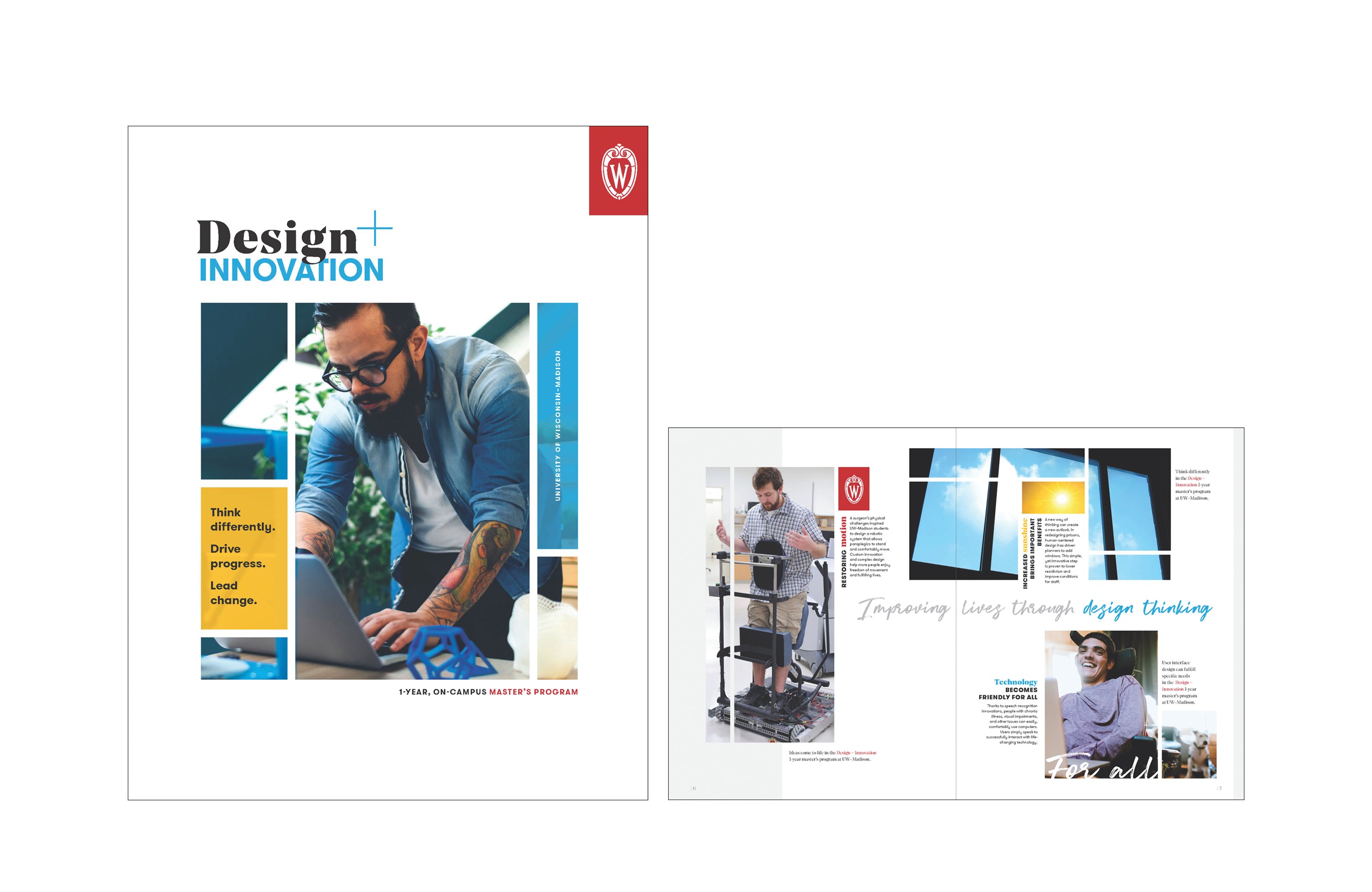 University of Wisconsin¬–Madison Design and Innovation program lookbook created by Vendi Advertising