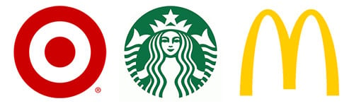 Target Starbucks and McDonalds logo examples