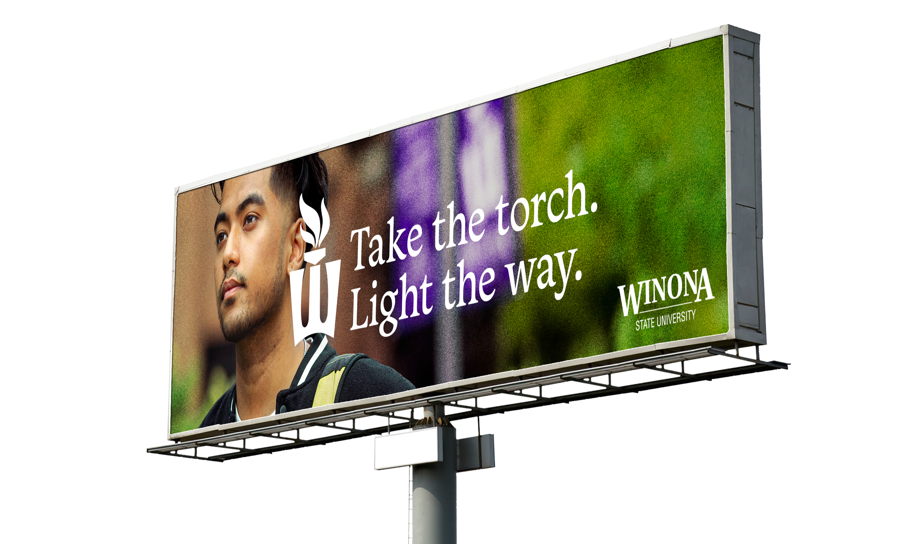 Winona Take the Torch billboard.