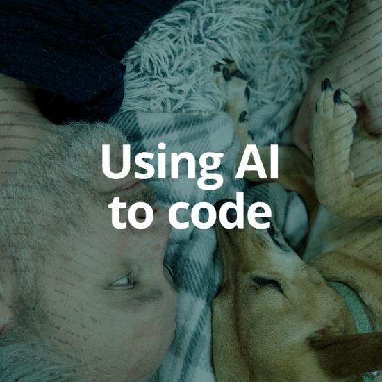 Man and dog head to head